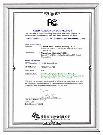 certificado da FCC